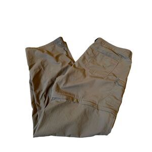 The North Face Women’s Brown Convertible Cargo Pants Size 16 Zip-Off Hiking